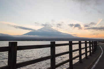 Obraz premium Beautiful Mt Fuji at Yamanakako