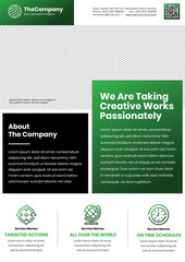 An amazing professional flyet template in A4 size with green color