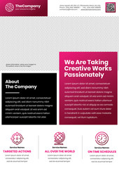 An amazing professional flyet template in A4 size with magenta color