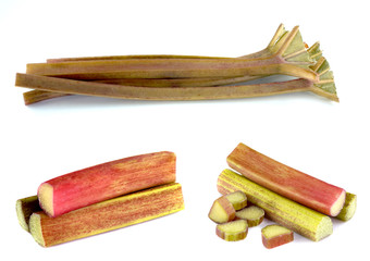 Rhubarb isolated on white underground