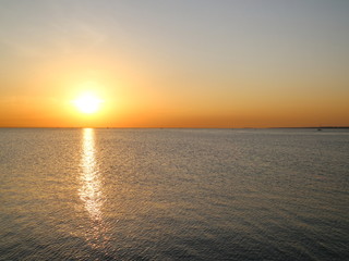 sunset over the sea