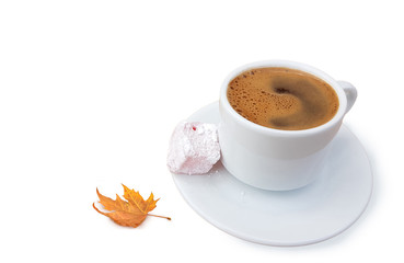 turkish coffee isolated leave dry autumn