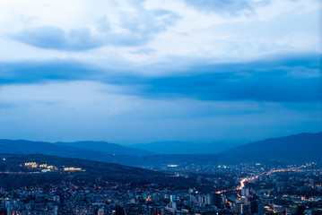 Night city landscape