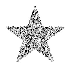 Black Grey Bubbles Star Random Dots