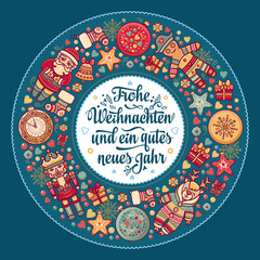 Frohe Weihnacht.  Xmas Congratulations in Germany