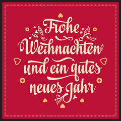Frohe Weihnacht.  Xmas Congratulations in Germany