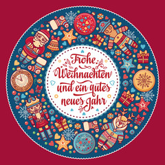 Frohe Weihnacht.  Xmas Congratulations in Germany