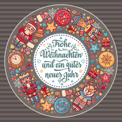 Frohe Weihnacht.  Xmas Congratulations in Germany