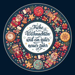 Frohe Weihnacht.  Xmas Congratulations in Germany