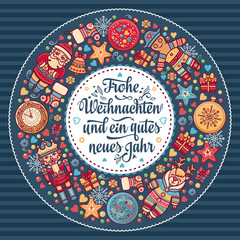 Frohe Weihnacht.  Xmas Congratulations in Germany