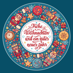 Frohe Weihnacht.  Xmas Congratulations in Germany