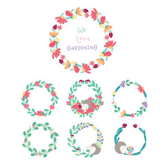 cute wreaths with text decoration