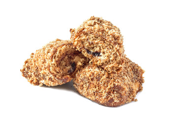 three large sweet piece of cake