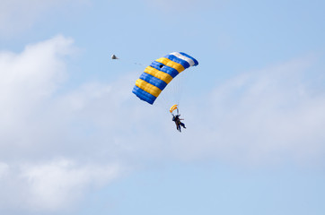 Tandem parachutists