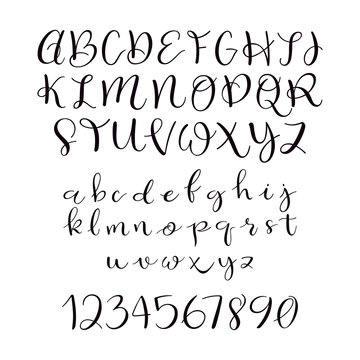 Calligraphic vector script font