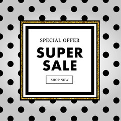 Black Friday Sale, Black weekend Sale Poster, banner with gold elements - Vector Illustration vol. 4