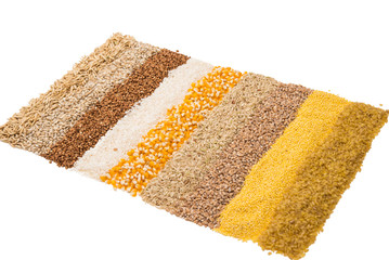 Fototapeta premium Collection Set of Cereal Grains