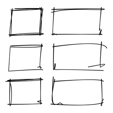 hand drawn rectangle frames