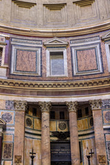 Ancient roman pantheon temple, interior