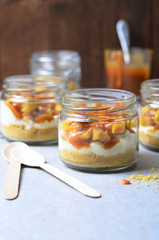 Caramel Apple Dessert, No Bake Cheesecake in a Jar