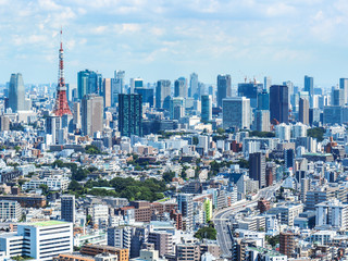 Fototapeta premium 東京 青空と都市風景