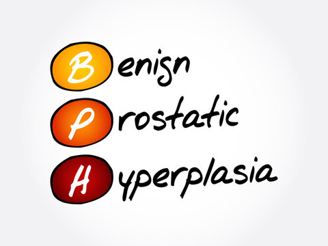 BPH - Benign Prostatic Hyperplasia, acronym health concept background
