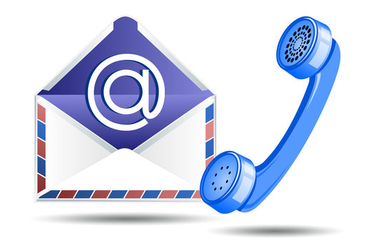 recommend clip art: Letter and phone illustration
