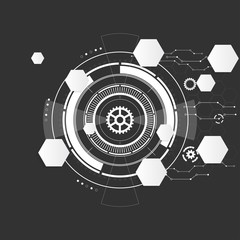 Obraz premium Abstract technological background. Vector illustration.