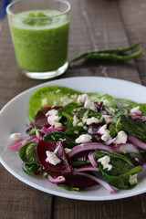 Beetroot salad with raw beets