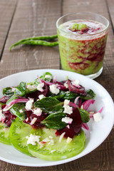 Beetroot salad with raw beets