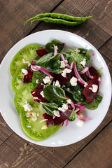 Beetroot salad with raw beets