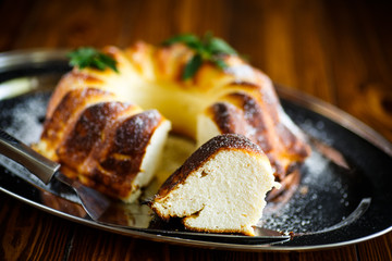 appetizing sweet cottage cheese casserole