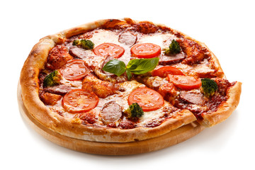 Pizza  on white background 