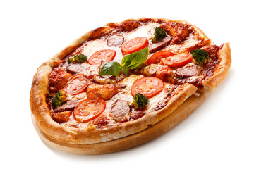 Pizza  on white background 