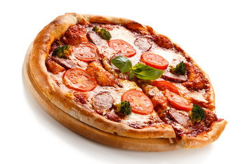 Pizza  on white background 