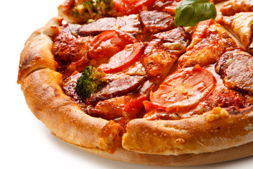 Pizza  on white background 