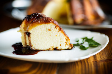 appetizing sweet cottage cheese casserole