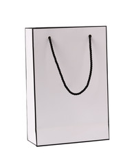 Shopping paper bag isolated on white background with clipping path
