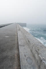 Lighthouse oporto fog