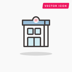 Hospital vector icon