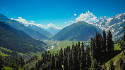 Beautiful mountain landscape of Sonamarg, Jammu and Kashmir state, India
