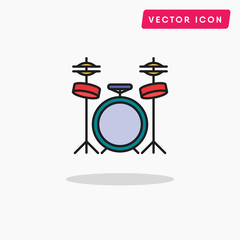 Drum vector icon