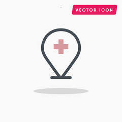 hospital location vector icon