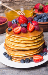 Pancakes with berries