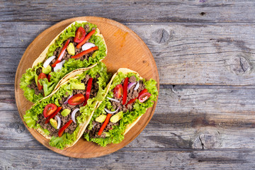 Traditional mexican tacos