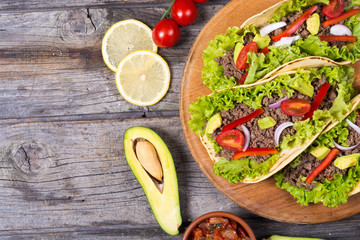 Traditional mexican tacos
