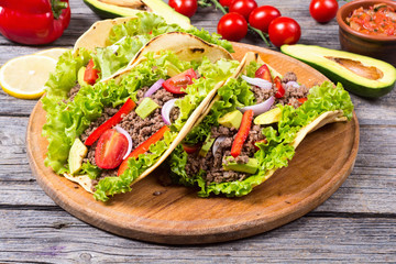 Traditional mexican tacos