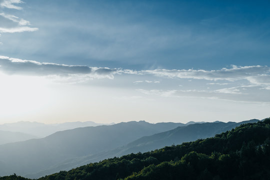 Komovi Mountains in Montenegro, summertime, the village of Andrijevica