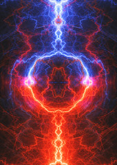 Fire and ice lightning, plasma energy background