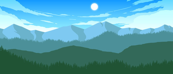 mountains and hills landscape - 173426749